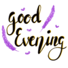 —Pngtree—good evening lettering with lavender_6505811.png