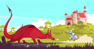 medieval-legendary-knight-warrior-fighting-fierce-dragon-near-castle-save-princess-fair-tale-c...png